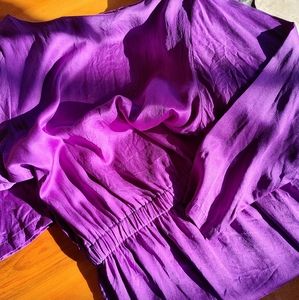 Vintage purple 100% silk dress